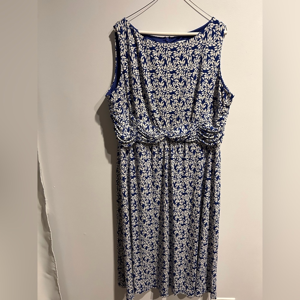 Dress Barn Navy and White Floral Maxi Dress